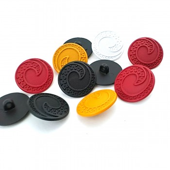 30PCS Gun Black Star Jeans Button 20MM Decoration Garment