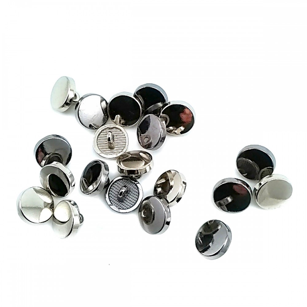 6, 10mm 16L Tiny Matt Silver Metal Shirt Buttons, Silver Shank