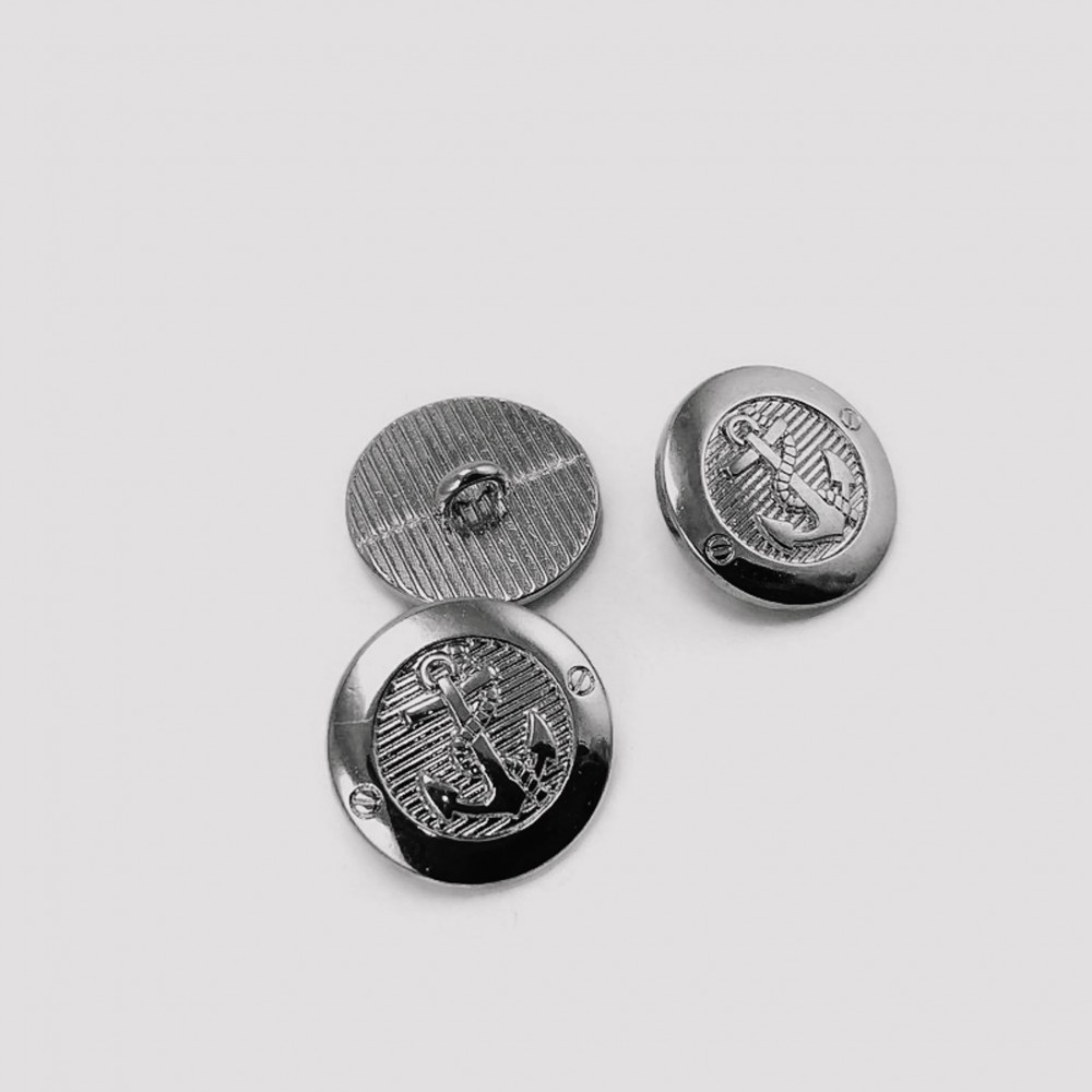 36 Ligne Metal Buttons (Silver) (Anchor)