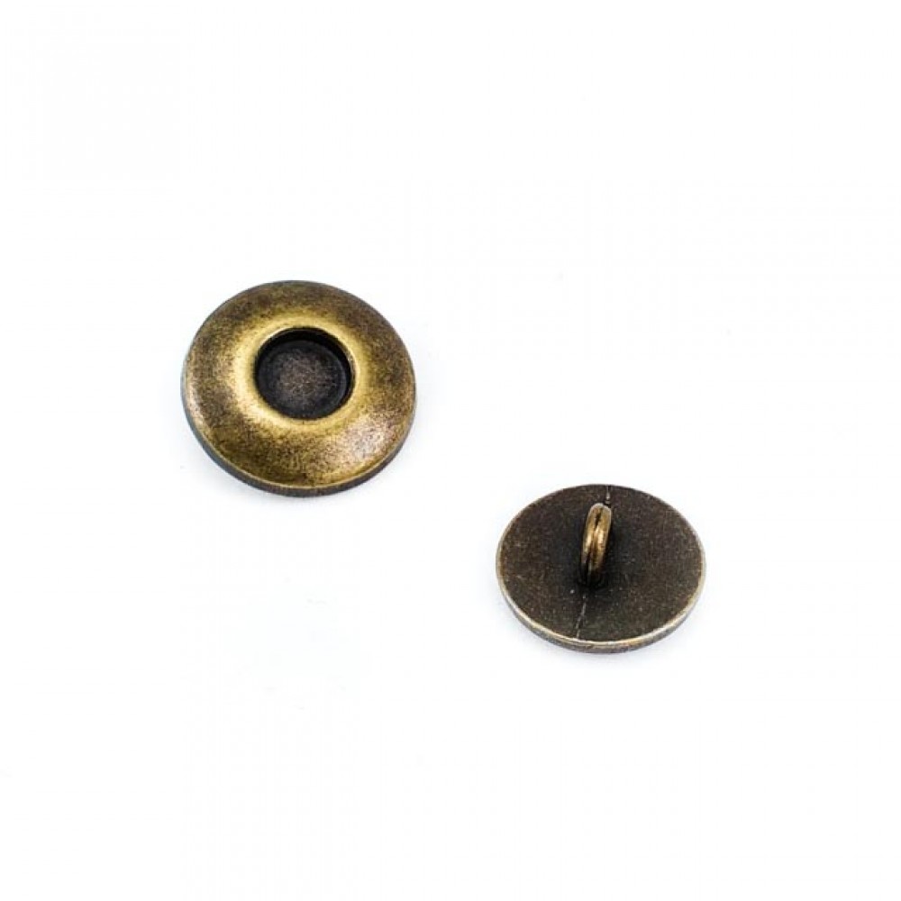 Button | Metal Button | Metal Classic Footed Button 13 mm 22 lignes