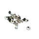 With & Without Stone Metal Foot Button 10 mm - 16 size E 1599