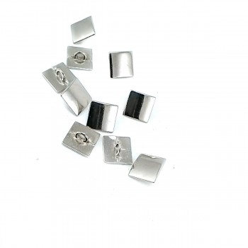 Sade Ayaklı düğme zamak 12 x 12 mm  E 229