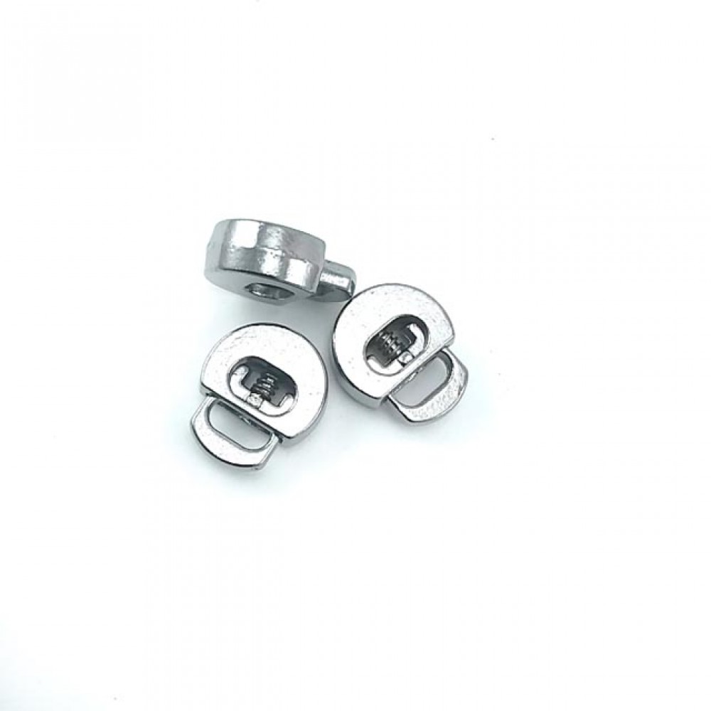 Metallized Moon Stopper - One Hole 11 mm | Metal Textile Accessories