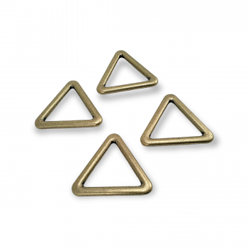 By Annie 1 Triangle Ring-set of 2-byannie Flat Triangle  Rings-nickel/antique Brass/black Metal Finish-sewing Hardware 