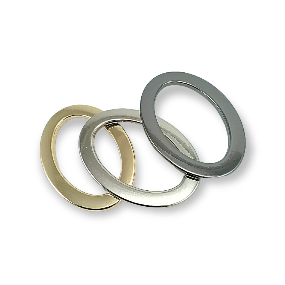 10Pcs Metal O Ring Buckle 20-55mm Overcoat Belt Clasp Round Flat